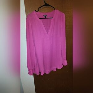 Torrid Ling sleeve fushia blouse